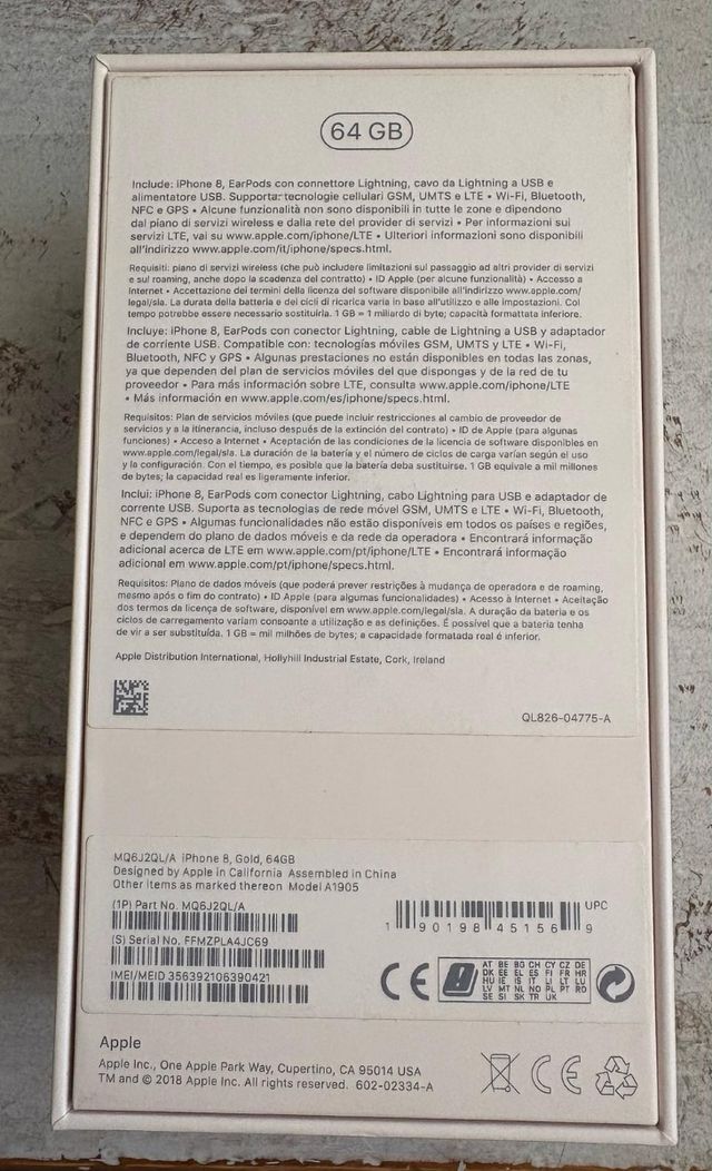 Caja iphone 8