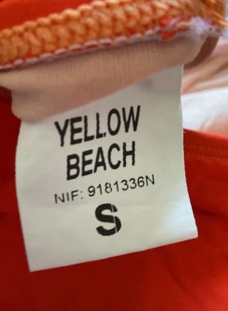 Trikini naranja y blanco de yellow beach