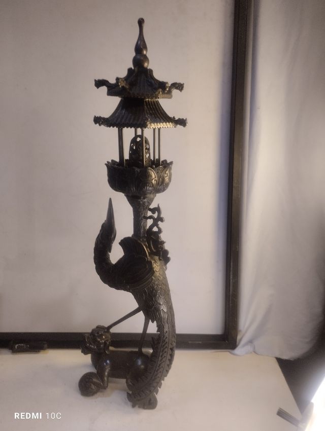 Figura quemador de bronce antigua