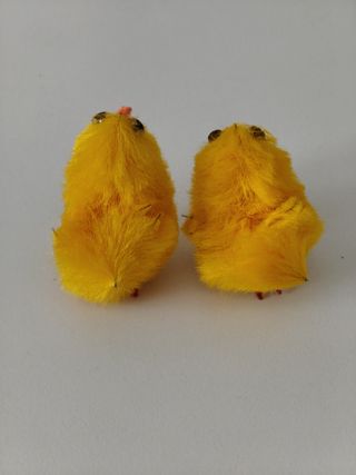 Coppia di pulcini decorazioni pasquali 
