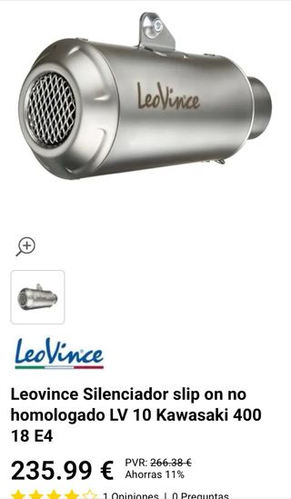 Cola de escape Leo Vince LV10 Kawasaki ninja 400