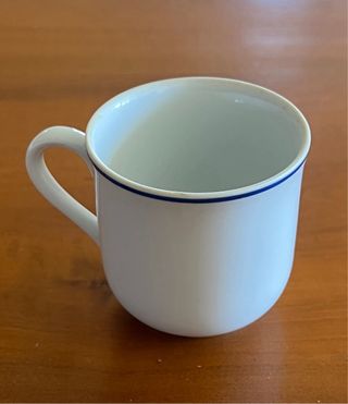 Vintage MOBIL porcelain coffee cup Red Pegasus