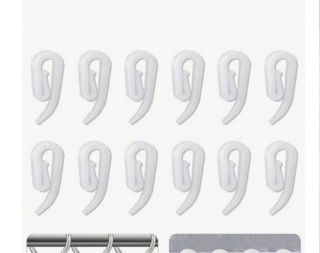 Cortinado branco para ganchinhos