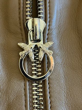 Pinko donna giacca pelle fiore 100%