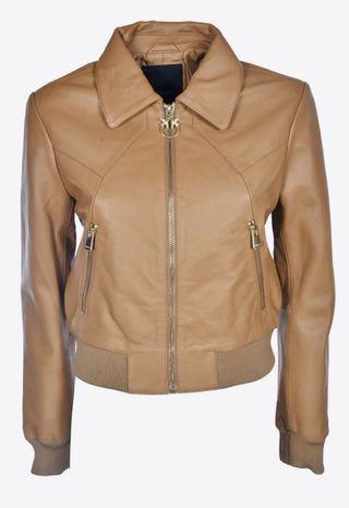 Pinko donna giacca pelle fiore 100%