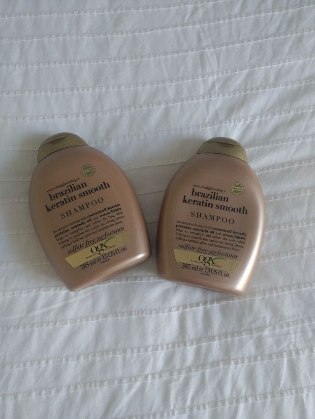 2 botes de champú de Keratina sin sulfatos