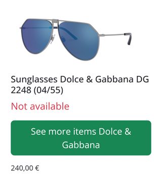 Dolce & Gabbana Gunmetal - Gafas/lentes de Sol