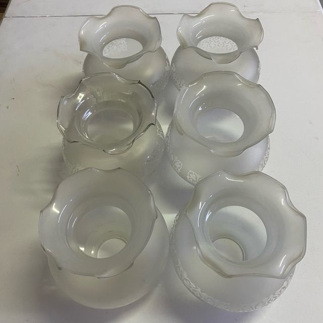 Pack de 6 apliques de cristal estilo vintage