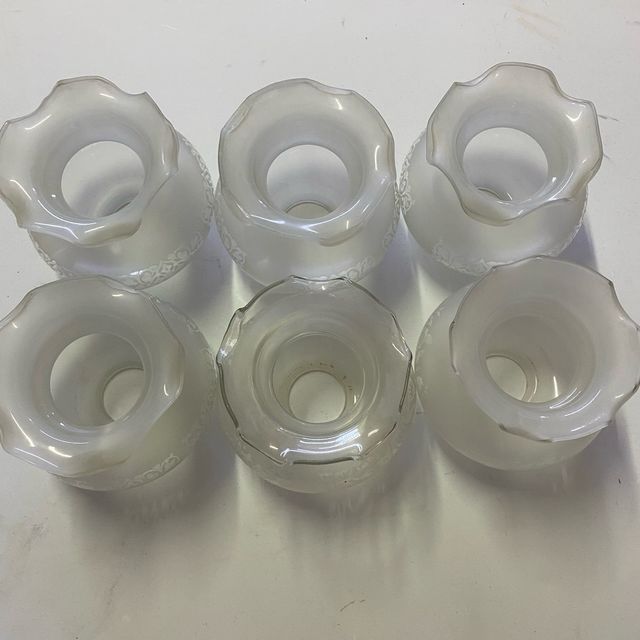 Pack de 6 apliques de cristal estilo vintage