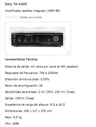 SONY amplificador TA-A200