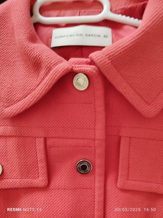Chaqueta Purificación García  color coral