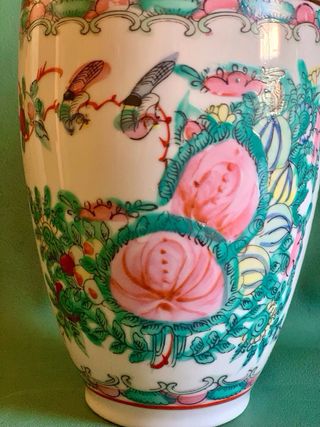 JARRON DE PORCELANA CHINA CON DAMAS DE LA CORTE