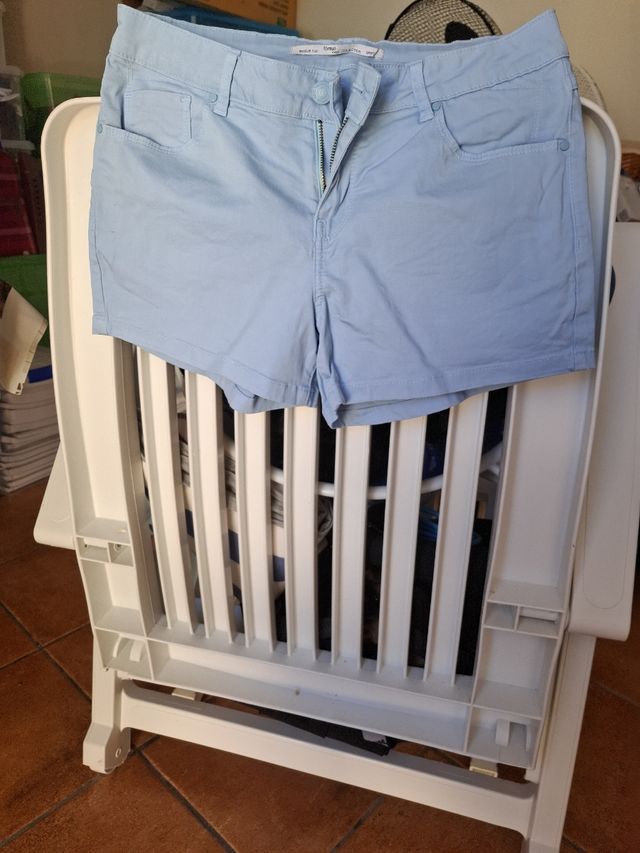 Short azul claro mujer