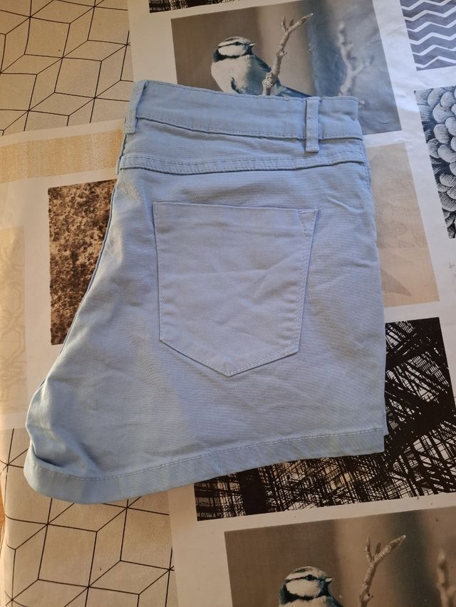 Short azul claro mujer