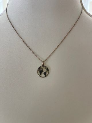 Collar plata bañado en oro / como envejecido