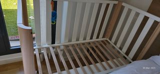 Cuna colecho, colchón baby keeper y edredón