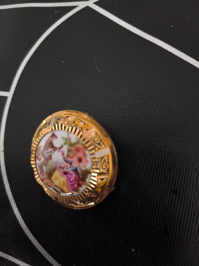 Broche cerámica vintage