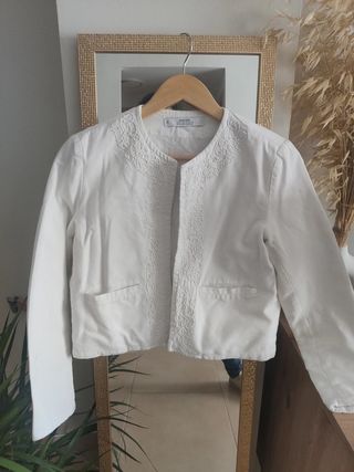 Chaqueta blazer eventos mango con bordados algodón