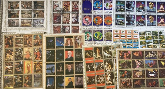 lotto foglietti 800 francobolli diversi differenti