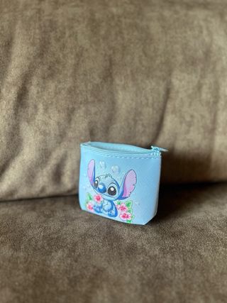 Mini pochette portamonete con stampa Stitch