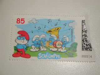 FRANCOBOLLI Francobollo Puffi Puffo - Orchestra Mu