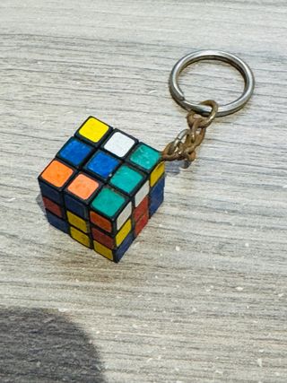 Antiguo llavero Rubik cubo años 70