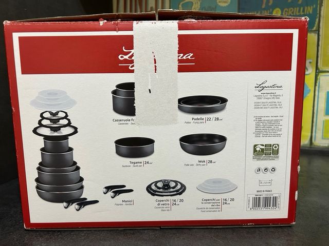 Lagostina batteria 14pz Ingenio + 2 coperchi extra