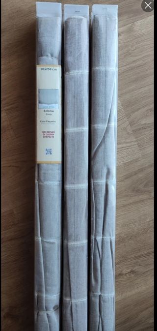 NUEVAS 2 cortinas estor Bolonia Lino 90x250