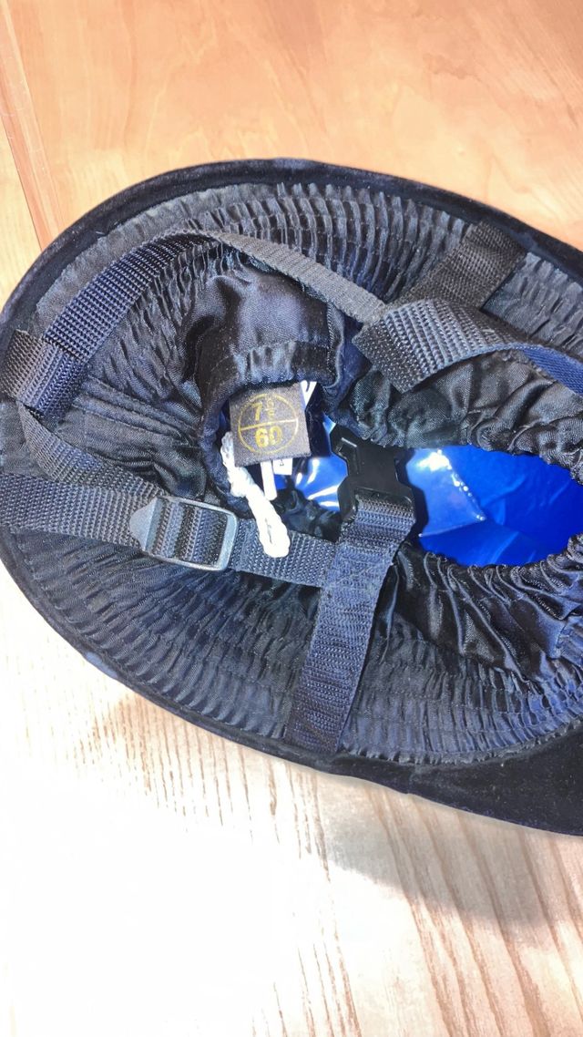 Casco hipica terciopelo NEGOCIABLE