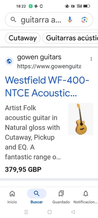 Guitarra acústica Westfield.