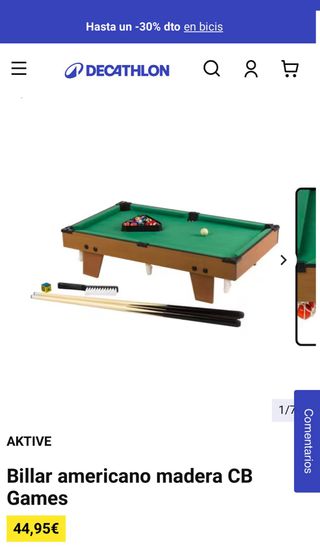 Billar americano de Madera