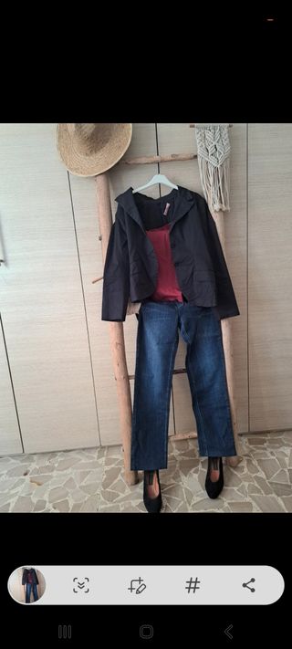 Jeans+blazer+scarpe