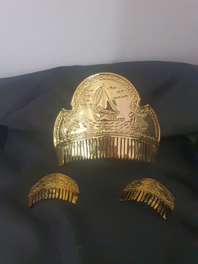 Peinetas adulta plata y oro