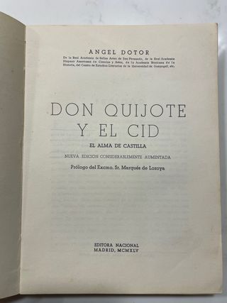 Don Quijote y el Cid. Ángel Dotor