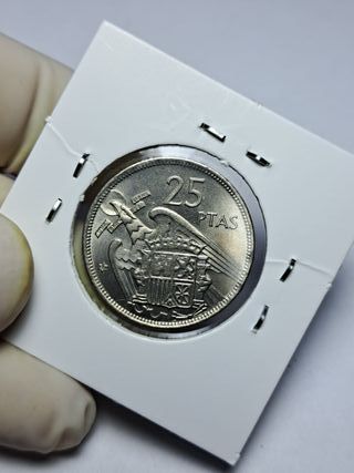 25 PESETAS FRANCO 1957 *58 SIN CIRCULAR SIN PLUS