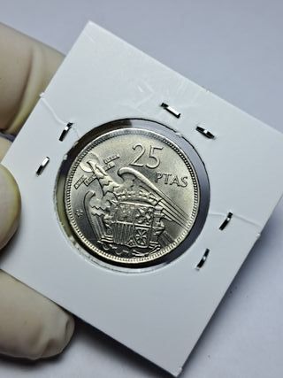 25 PESETAS FRANCO 1957 *58 SIN CIRCULAR SIN PLUS