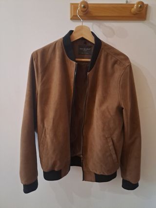 Chaqueta bomber de ante