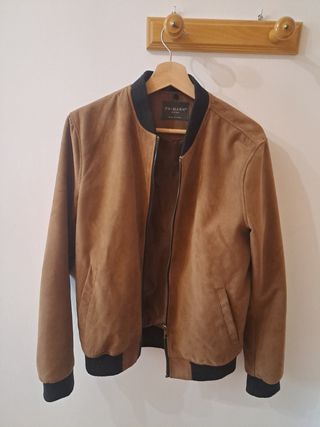 Chaqueta bomber de ante