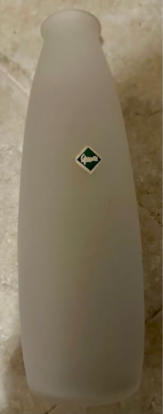 Vaso bianco vetro Murano Ghisetti