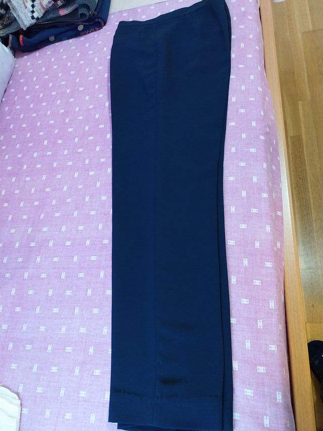Pantalón recto vestir azul marino Talla M