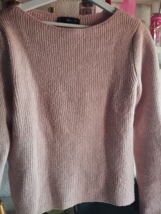 Jersey rosa mango mujer