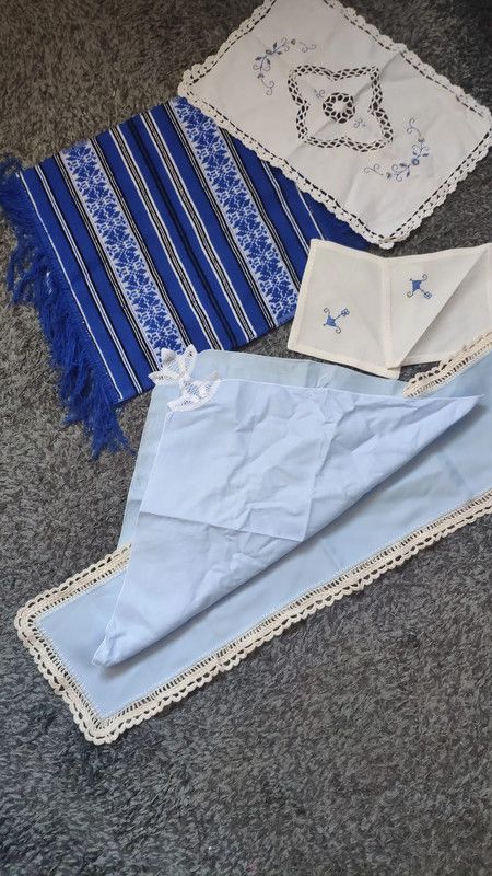 Manteles comedor vintage azul