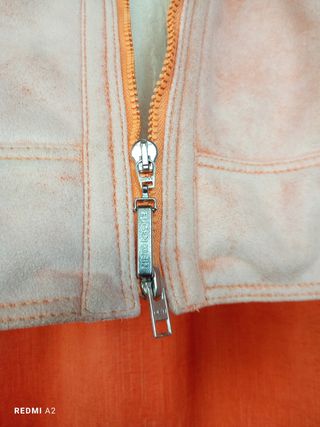 CHAQUETA DE ANTE EUGEN KLEIN COLOR NARANJA TALLA S