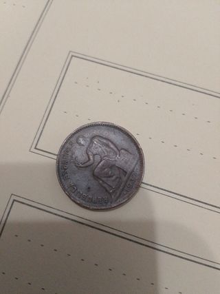 Moneda de 1937 .50 céntimos II republica