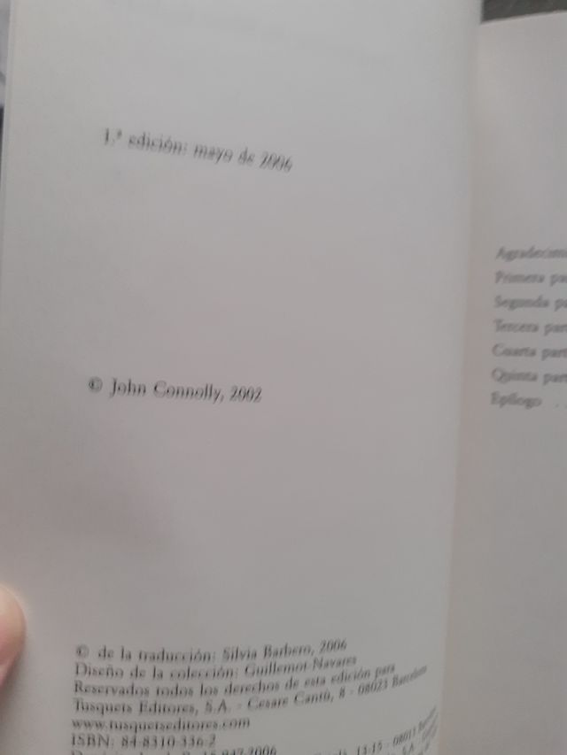 John Connolly, ejemplar firmado