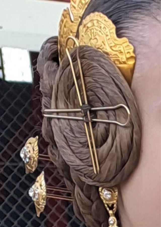 Rodetes y mallas pelo fallera niña