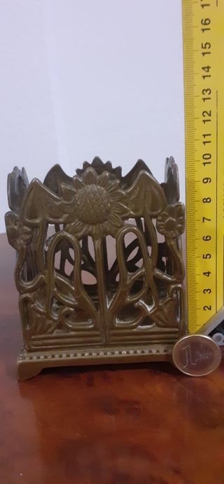 Bronce organizador antiguo de escritorio vintage.