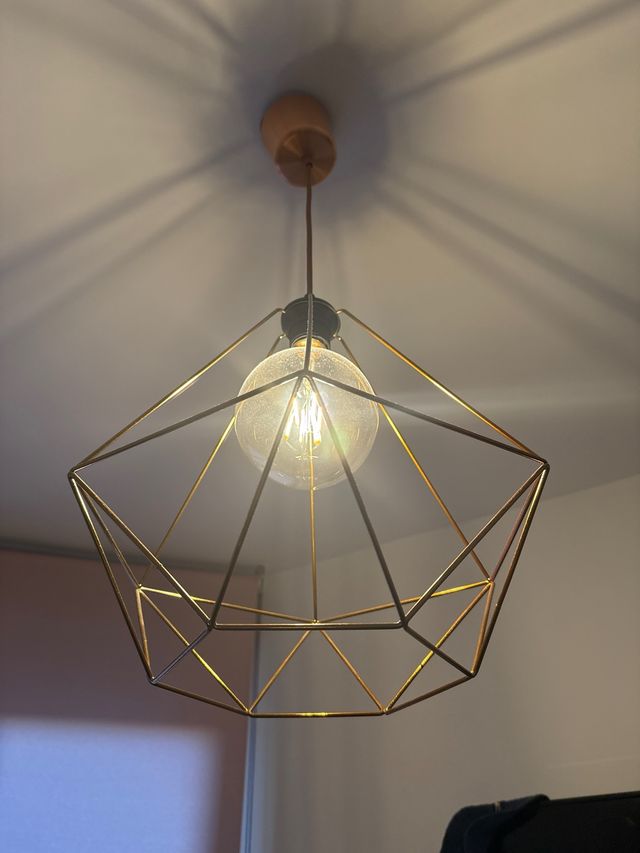 Lampara de techo oro rosa