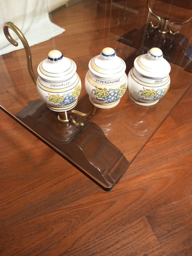 Set vasetti in ceramica per spezie