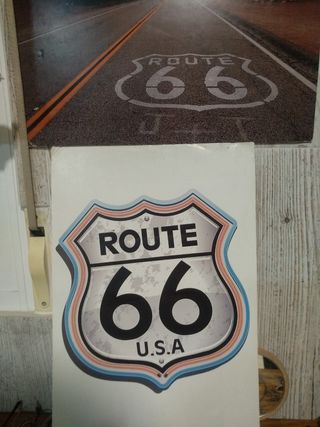 Ruta 66, rótulo cartel moteros